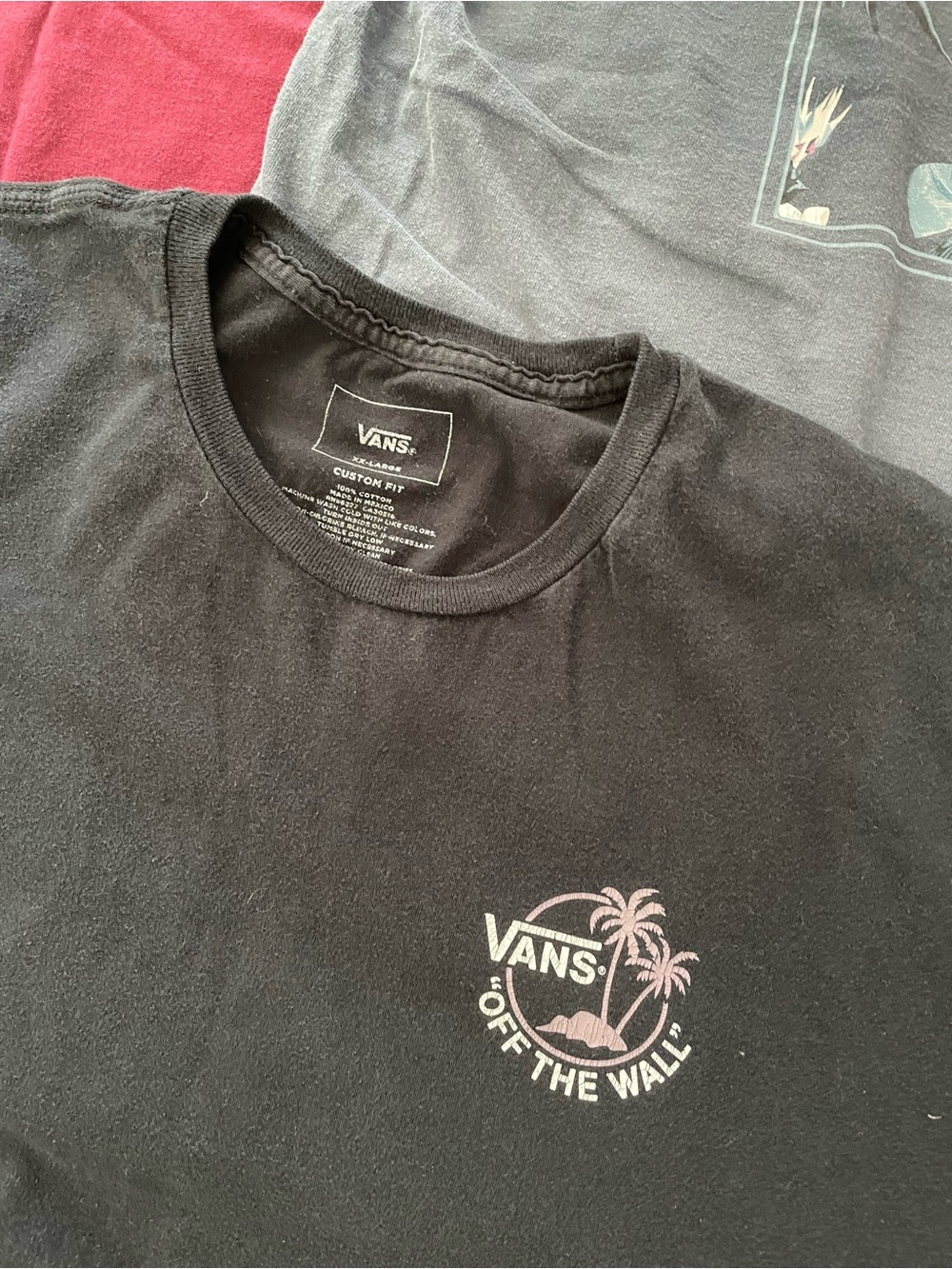 Bundle lot three Vans skateboard off the wall XL t shirts graphic Hawaiian - Picture 2 of 5
